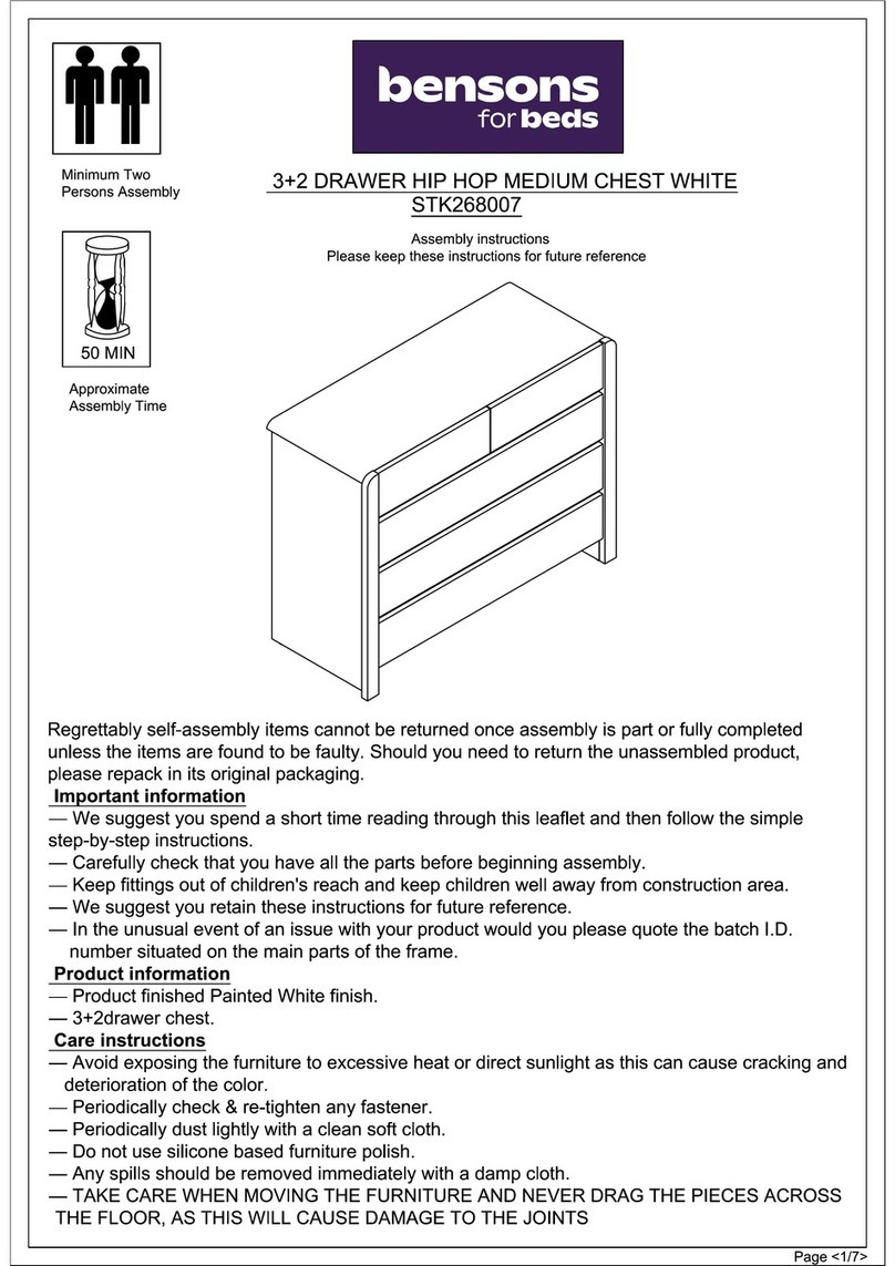 Bensons for Beds STK268007 Assembly instructions Bensons for Beds STK268007 Assembly instructions