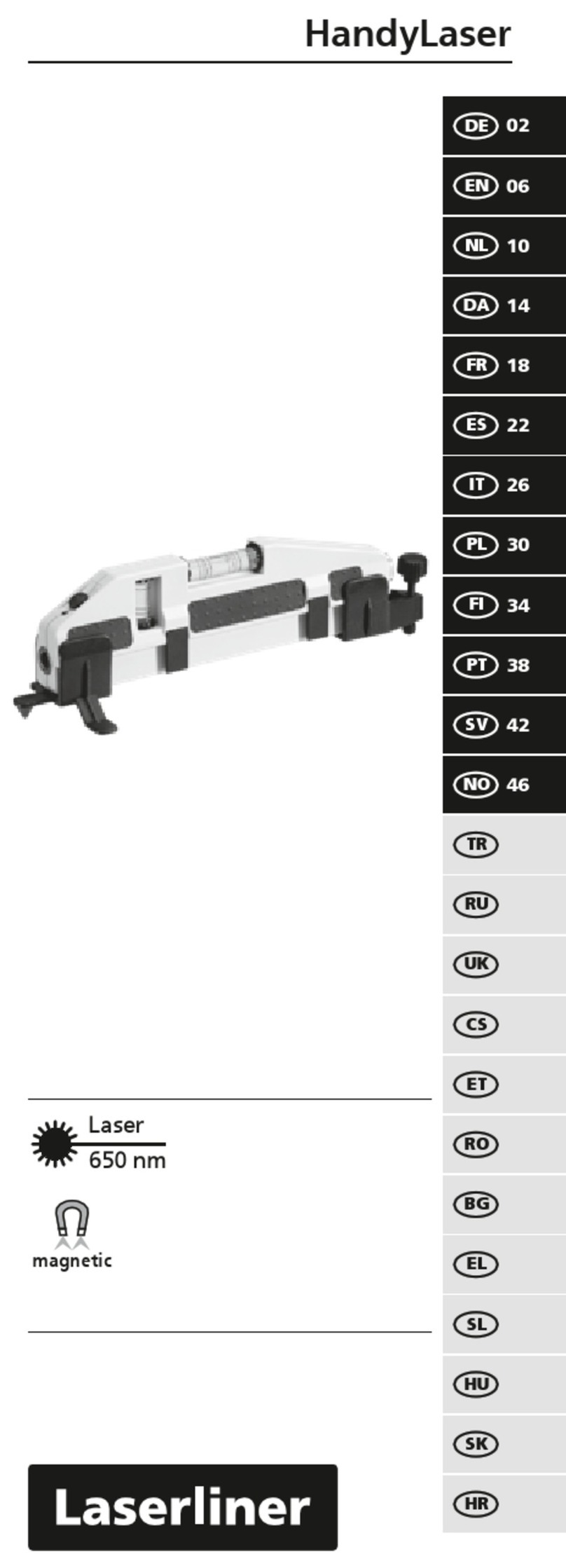 LaserLiner HandyLaser User manual LaserLiner HandyLaser User manual