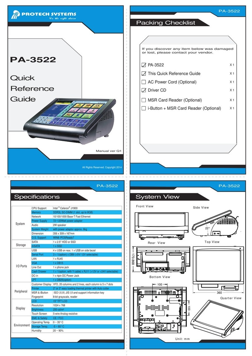 Protech Systems PA-3522 User manual