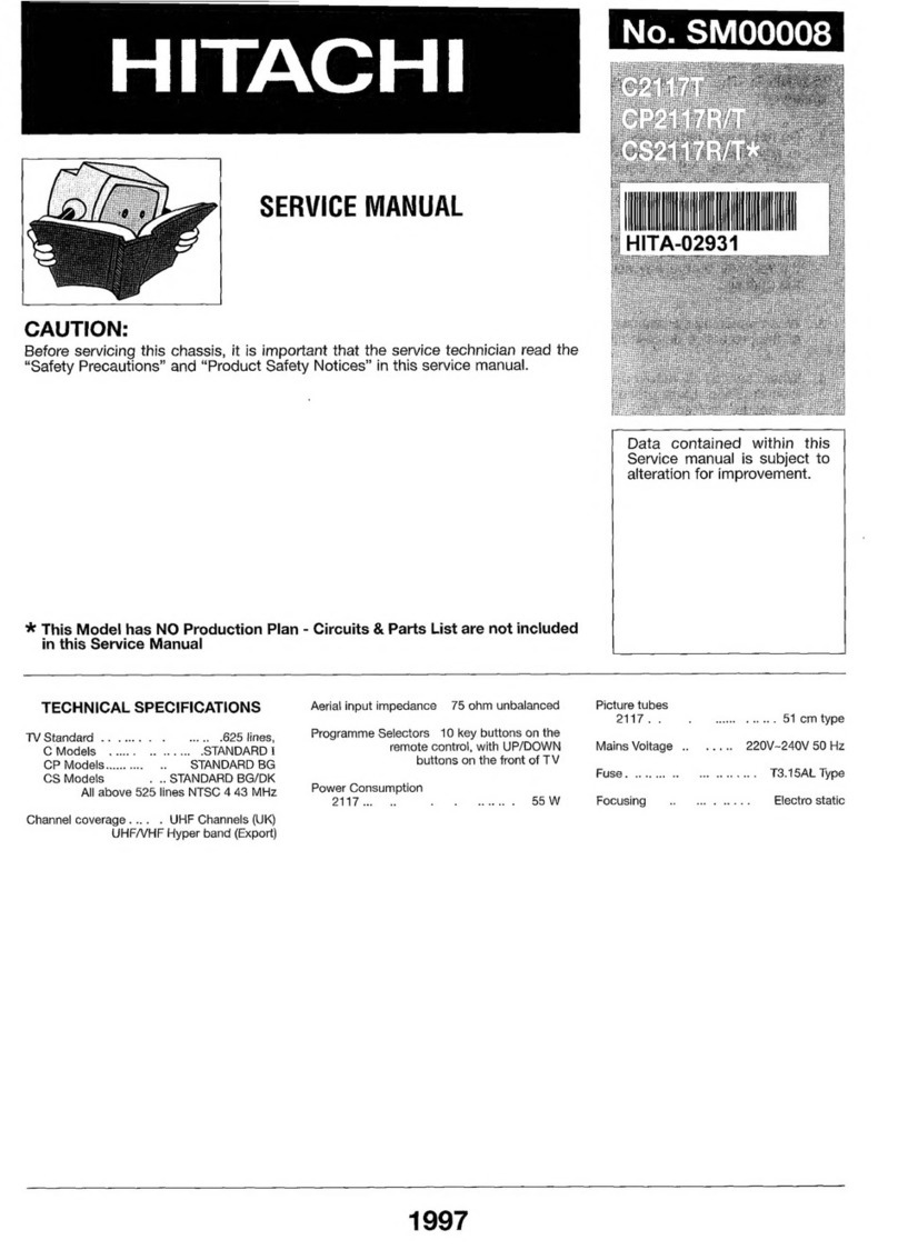 Hitachi C2117T User manual