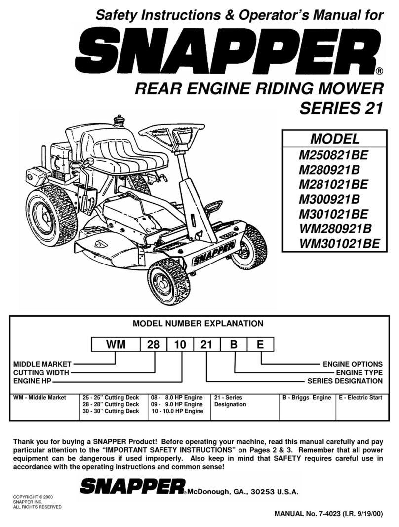 Snapper 21 Series Operator's manual