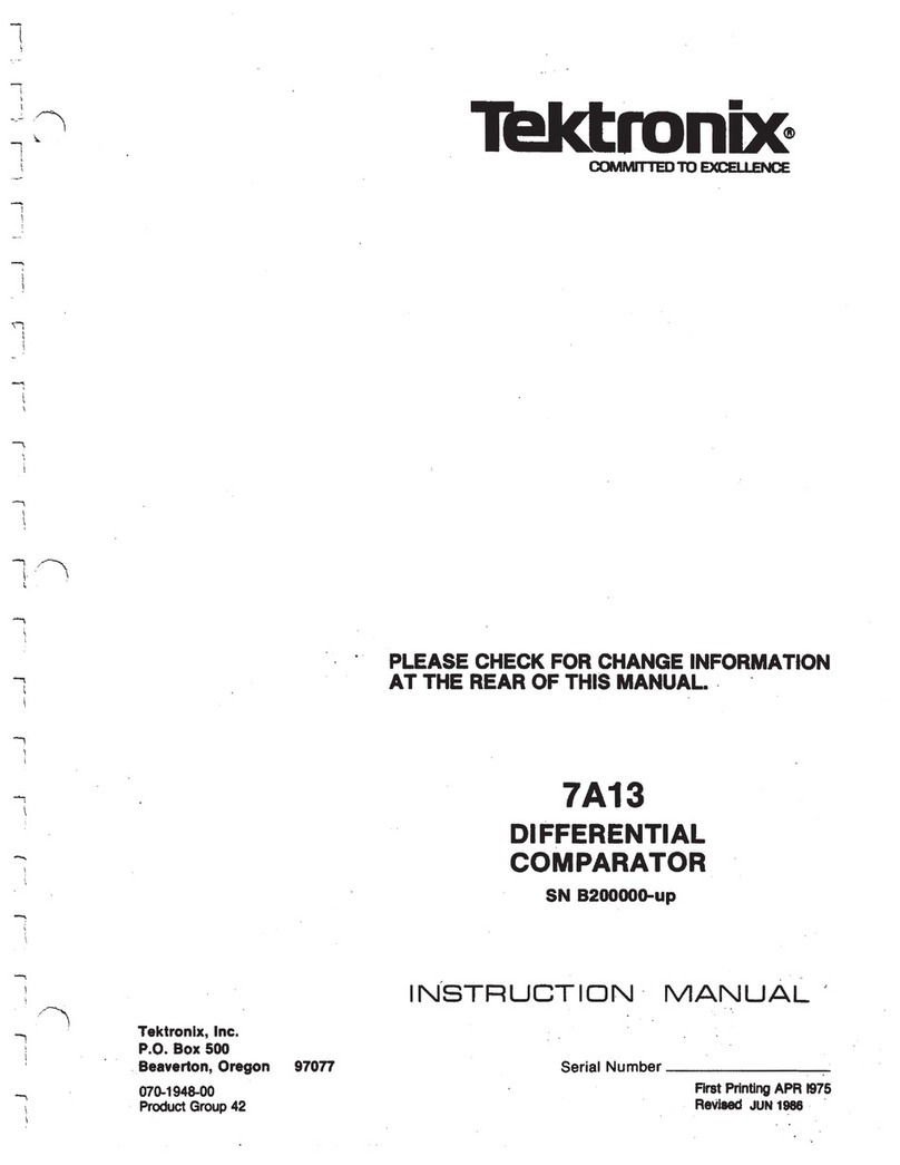 Tektronix 7A13 User manual