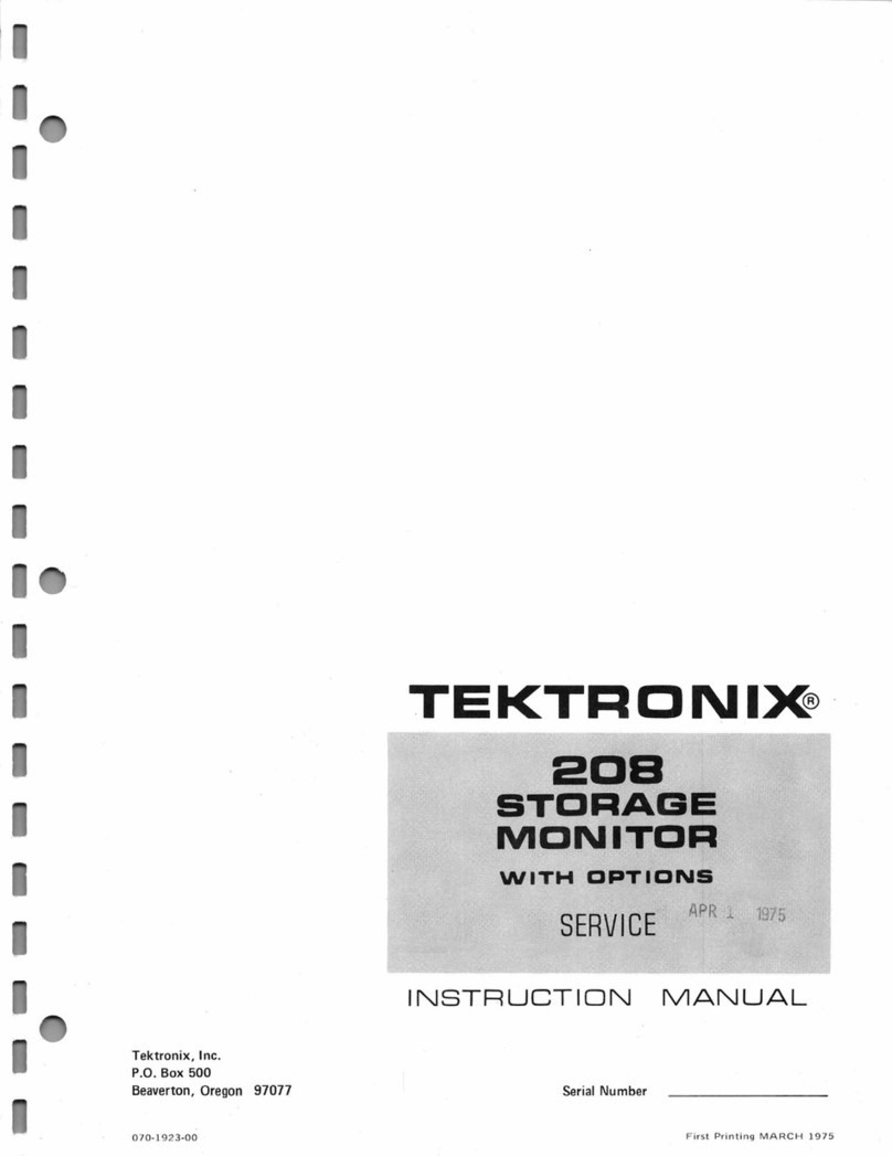 Tektronix 208 User manual