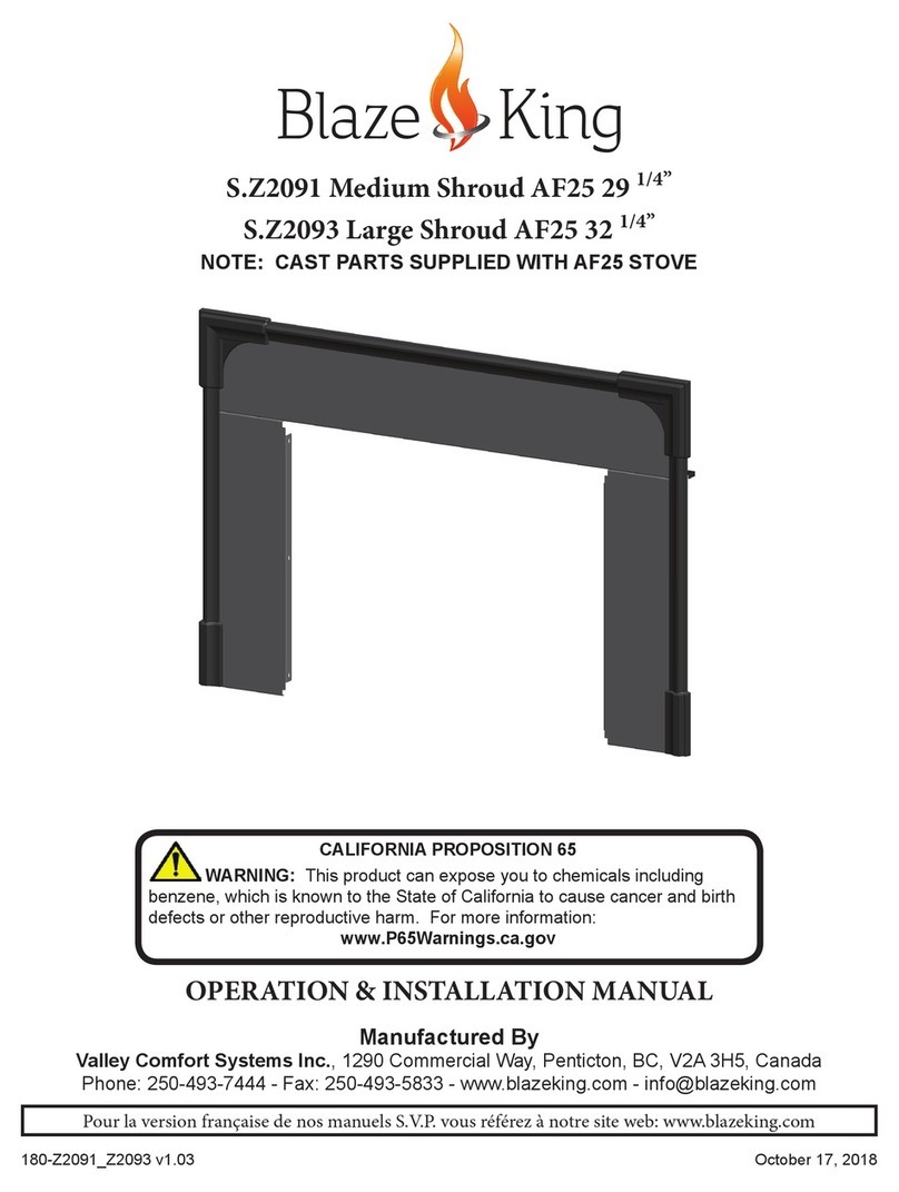 Blaze King S.Z2091 Operation & installation manual