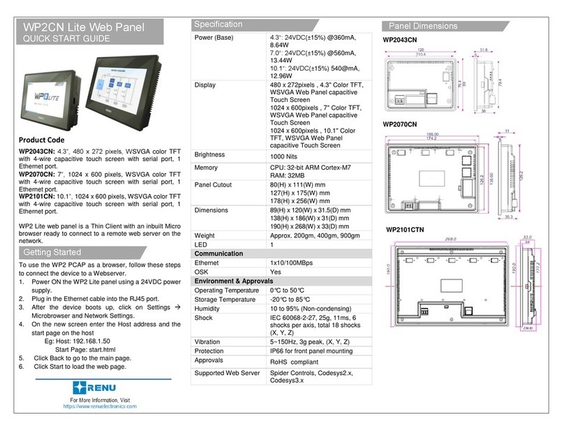 Renu Electronics WP6CN-M Plus quick start guide