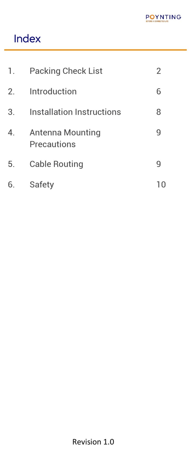 Poynting Moray Series User manual