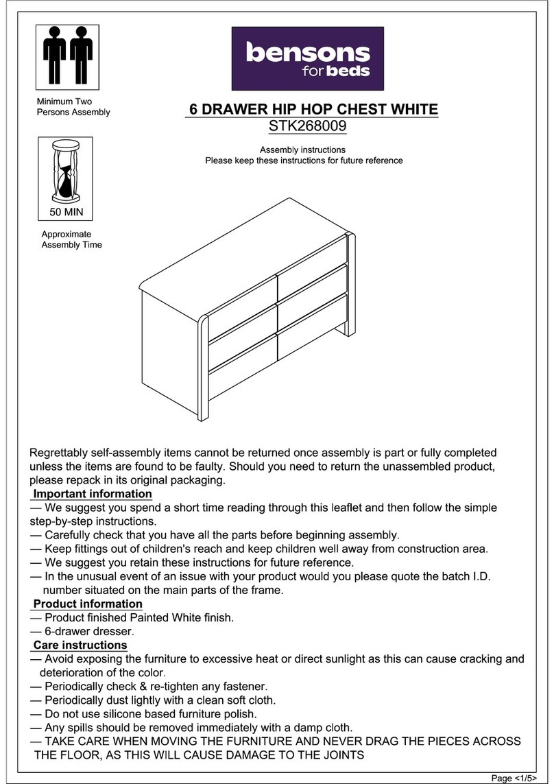 Bensons for Beds STK268009 Assembly instructions