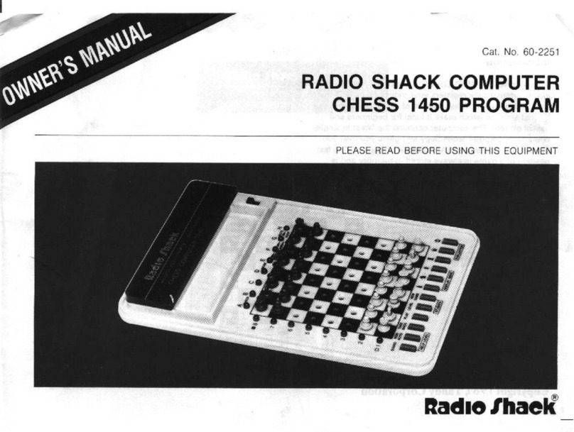 Radio Shack CHESS COMPUTER 1450 User manual