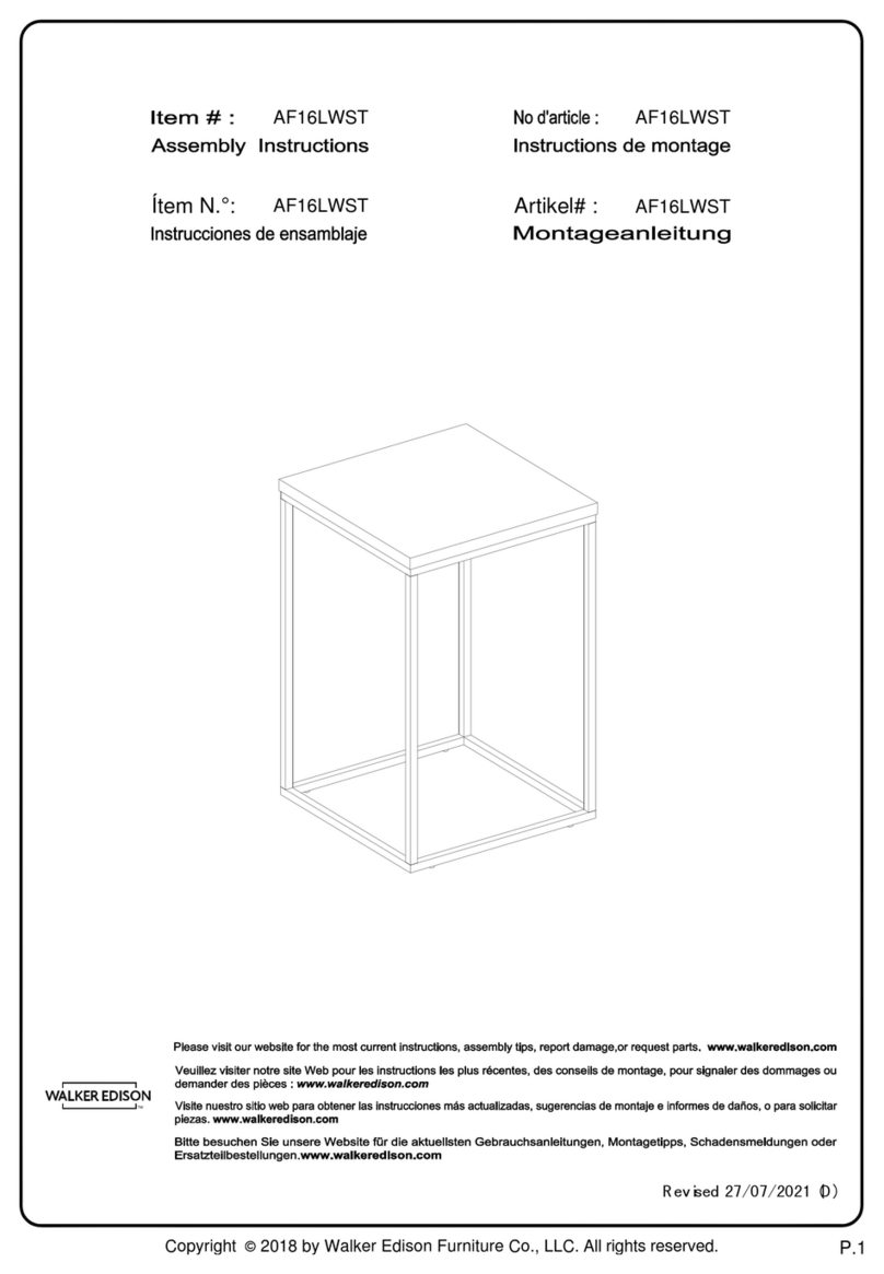 Walker Edison AF16LWST User manual Walker Edison AF16LWST User manual