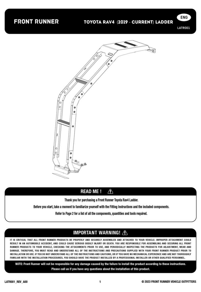 Front Runner LATR001 User manual Front Runner LATR001 User manual