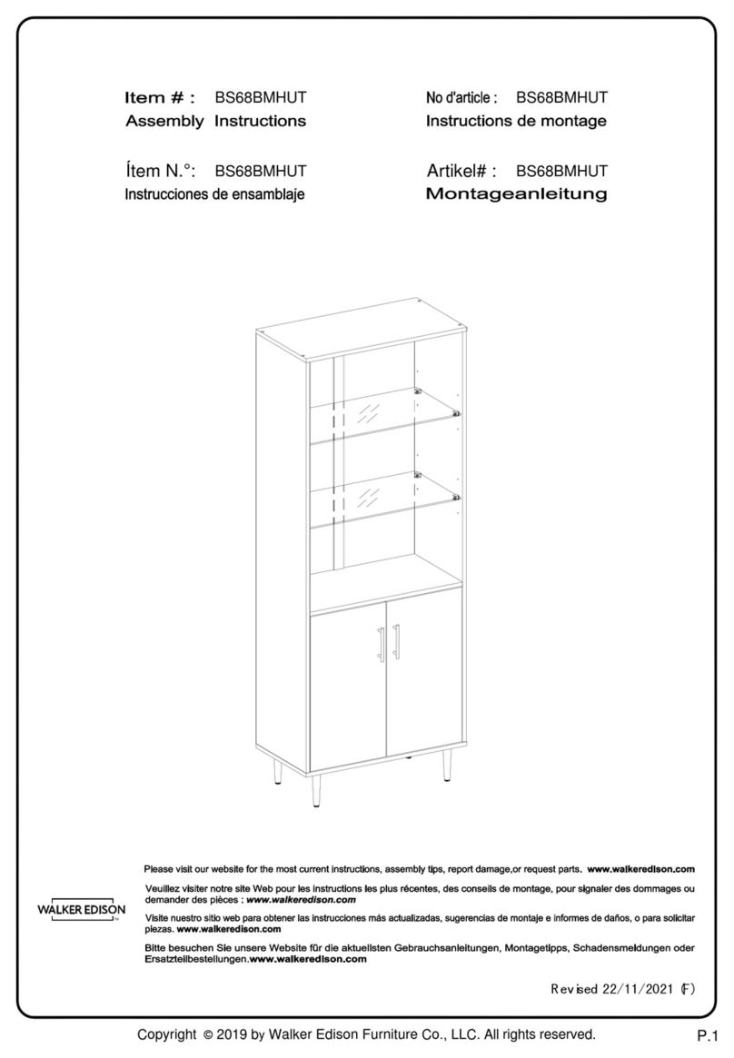 Walker Edison BS68BMHUT User manual Walker Edison BS68BMHUT User manual