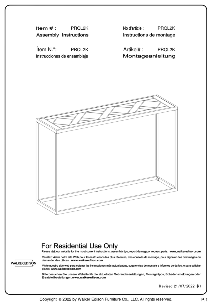 Walker Edison PRQL2K User manual