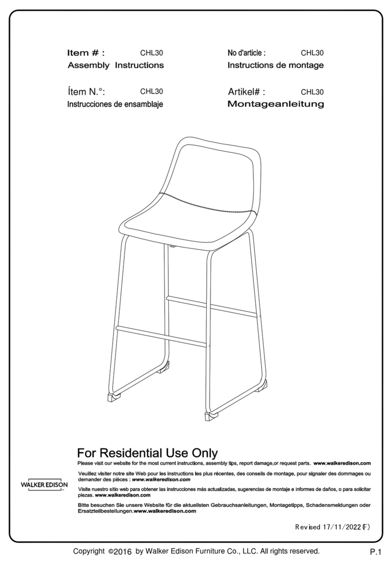 Walker Edison CHL30 User manual