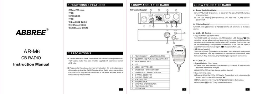 ABBREE AR-M6 instruction manual