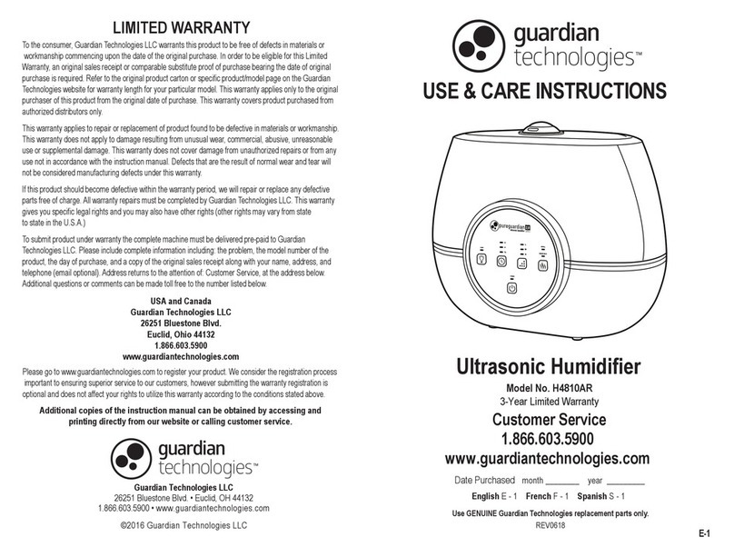 Guardian H4810AR Quick reference guide