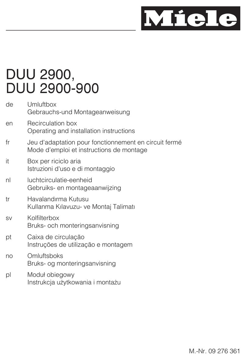 Miele DUU 2900-900 User manual Miele DUU 2900-900 User manual