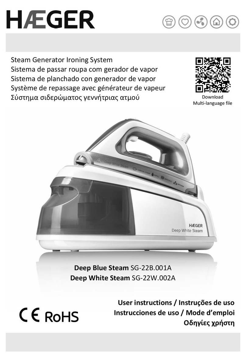 HAEGER Deep Blue Steam User instructions