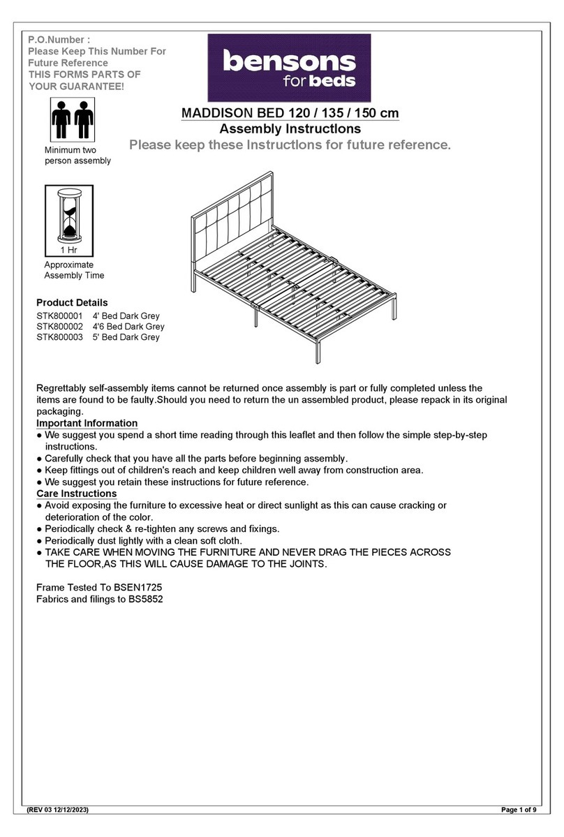 Bensons for Beds MADDISON STK800001 Datasheet Bensons for Beds MADDISON STK800001 Datasheet