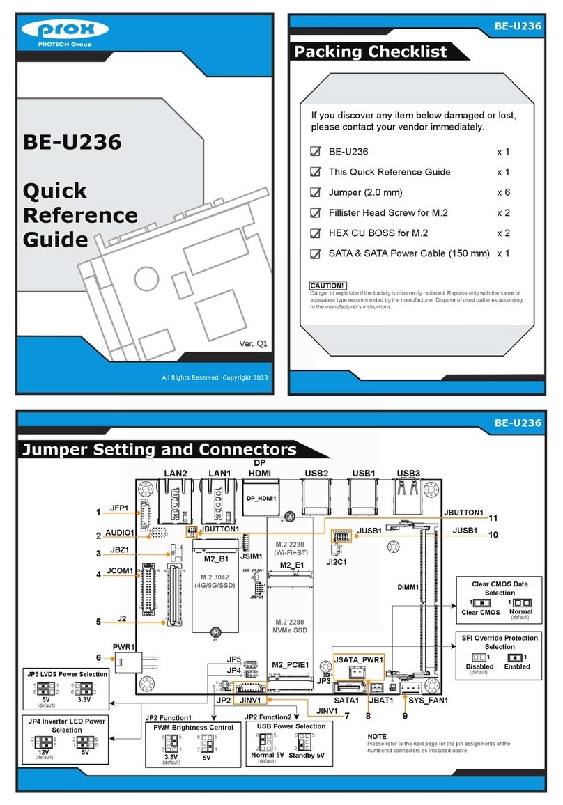 protech prox BE-U236 User manual
