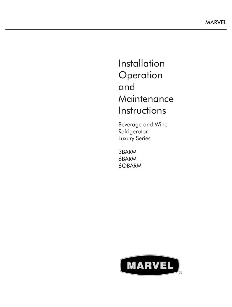Marvel Luxury Series Installation, operation and maintenance instructions