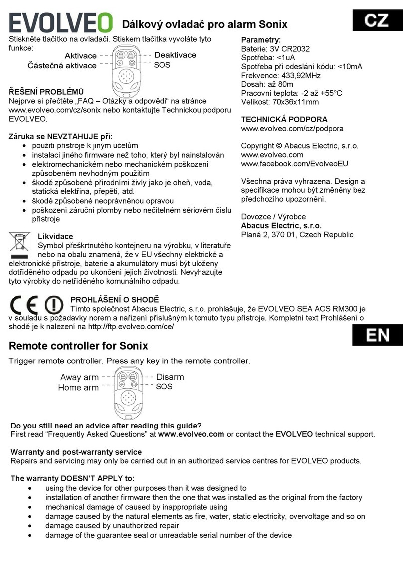 Evolveo ACS RM300 quick start guide