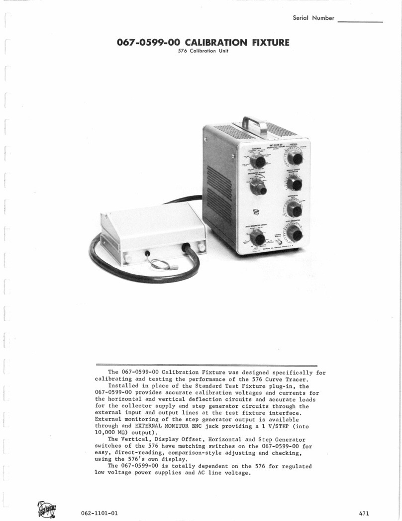 Tektronix 067-0599-00 User manual