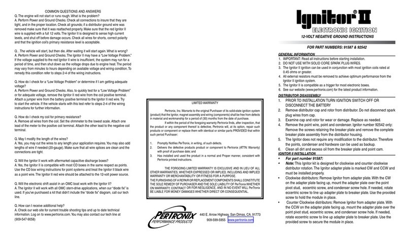 PerTronix Ignitor II User manual