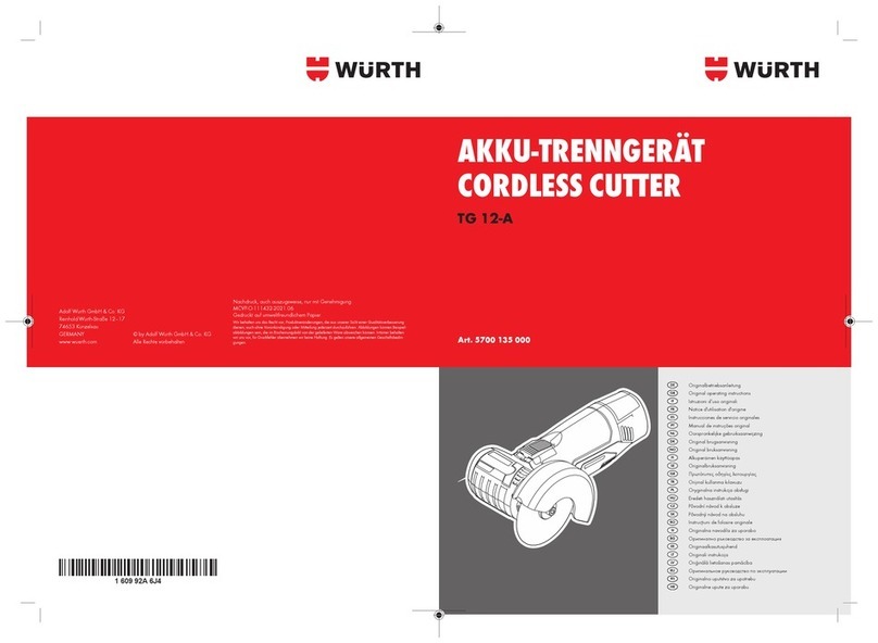 Würth TG 12-A User manual Würth TG 12-A User manual