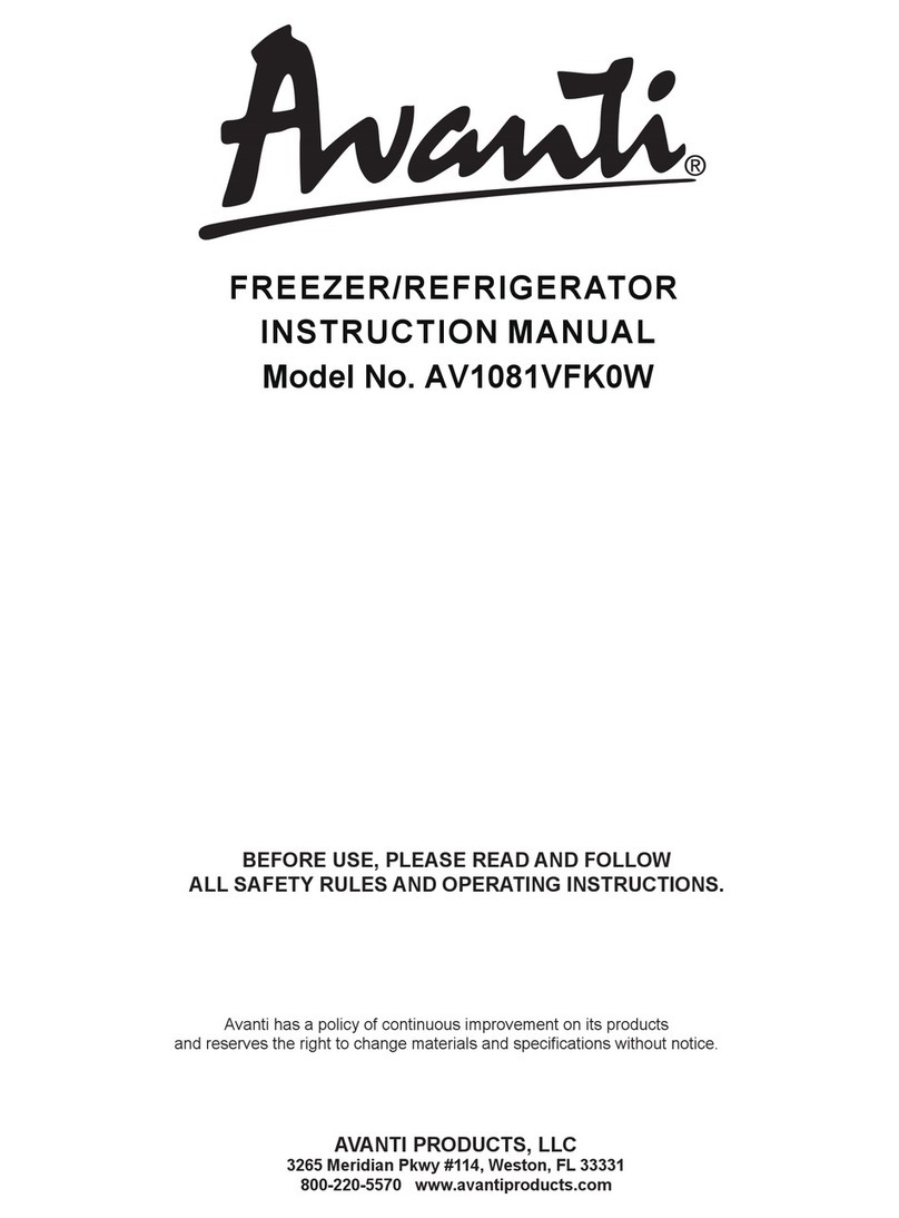 Avanti AV1081VFK0W instruction manual