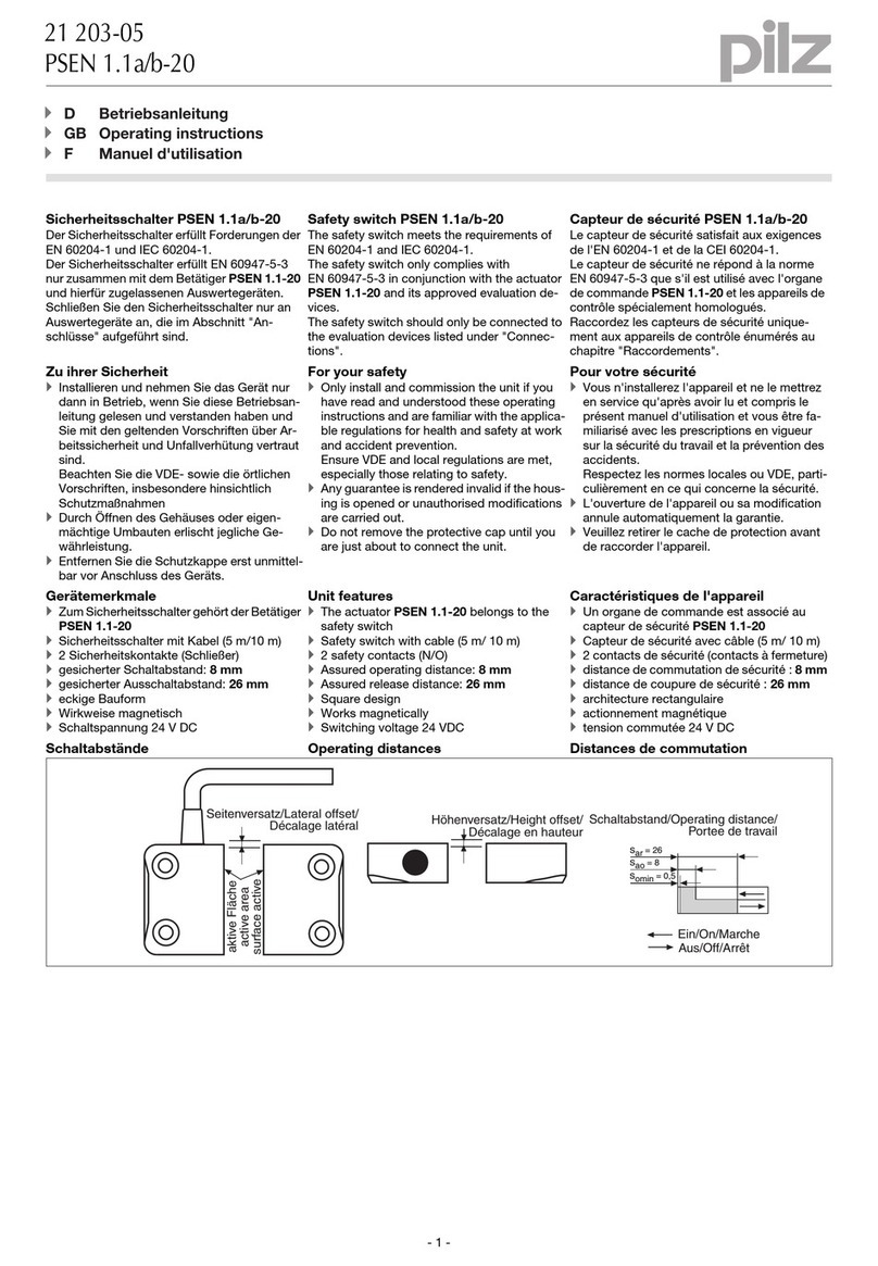 Pilz PSEN 1.1a/b-20 operating instructions