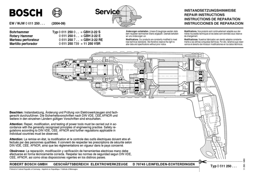 Bosch GBH 2-22 E Setup guide