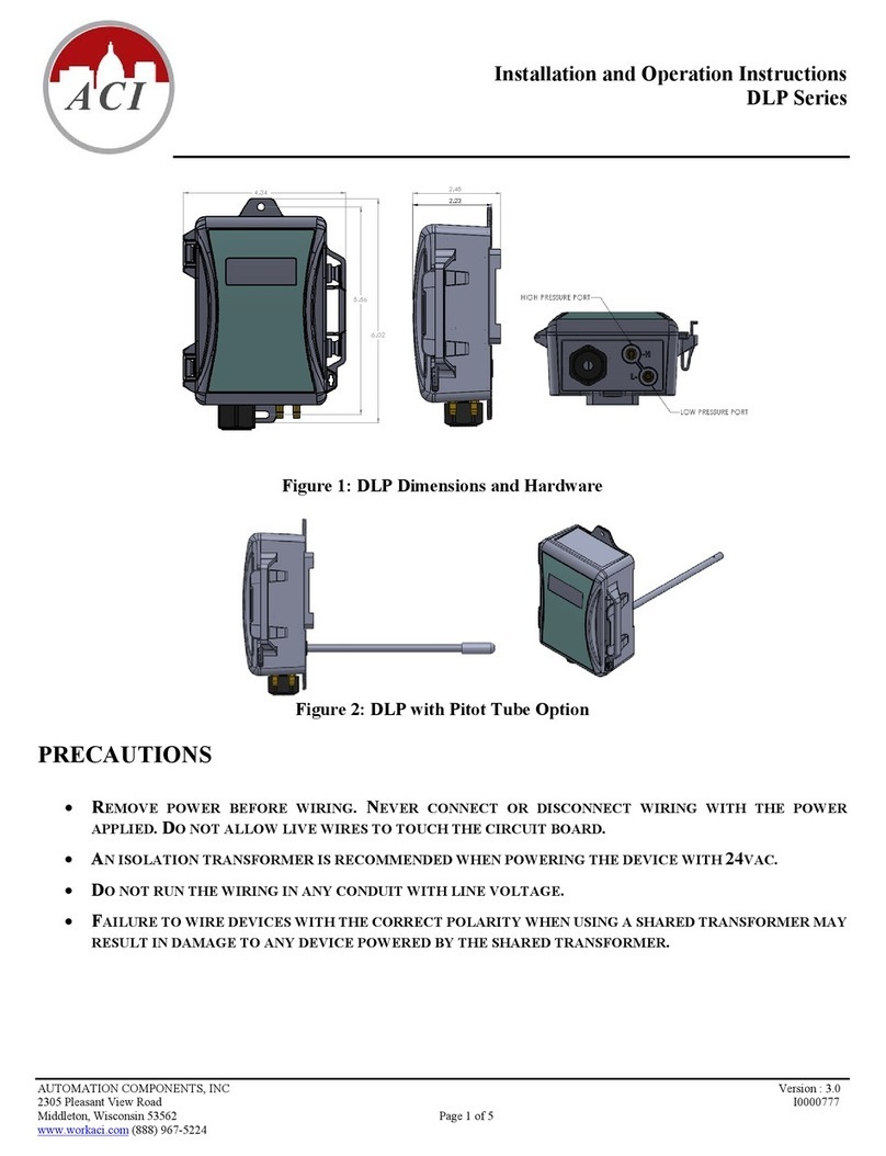 aci ACCESS series Assembly, installation and operation instructions