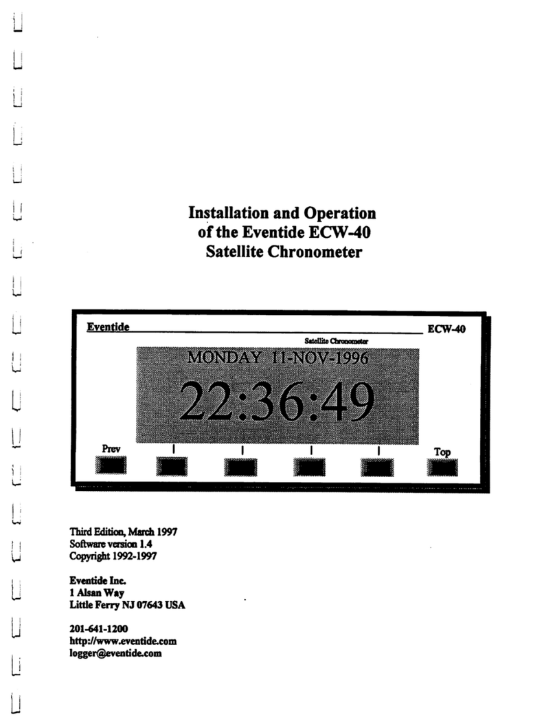 Eventide ECW-40 Installation and operation manual