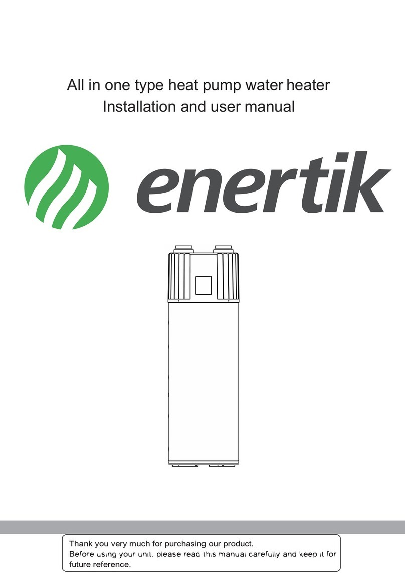 enertik BC-F20HWR2-200L Installation and user manual