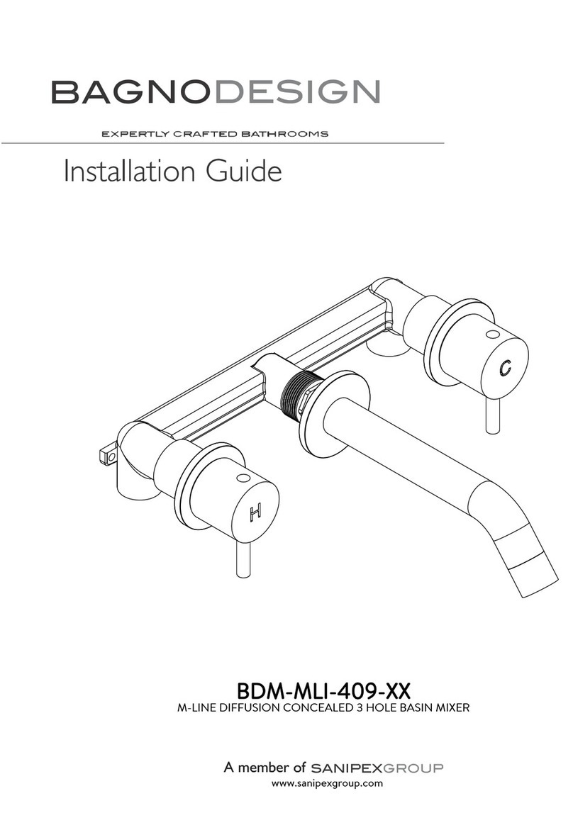 Sanipex BAGNODESIGN BDM-MLI-409 Series installation guide
