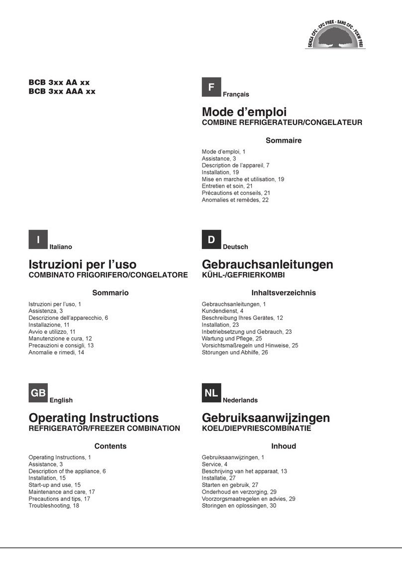 Hotpoint BCB 3 AA Series User manual Hotpoint BCB 3 AA Series User manual