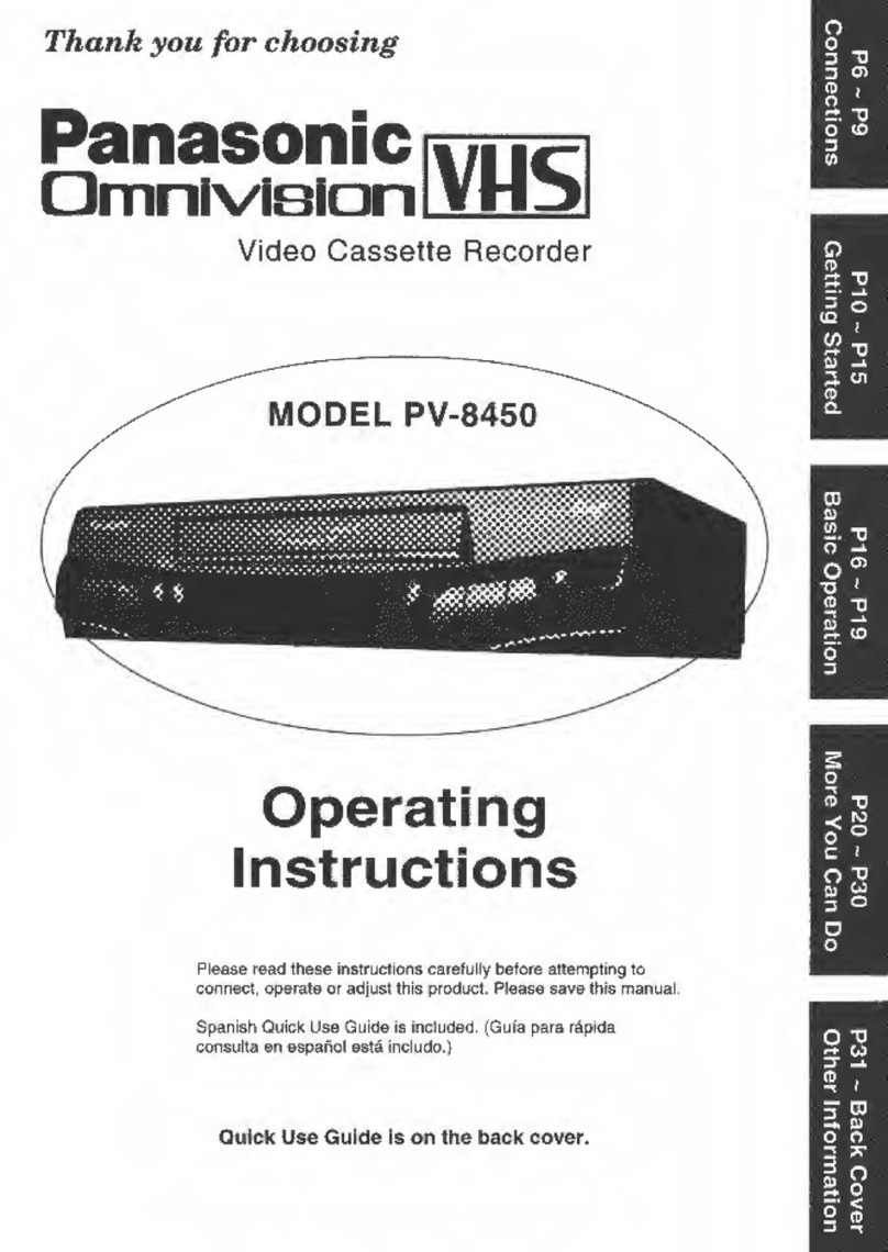 Panasonic Omnivision PV-8450 User manual Panasonic Omnivision PV-8450 User manual