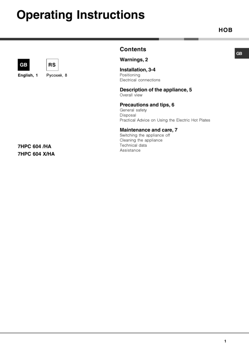 Hotpoint Ariston 7HPC 604 /HA operating instructions