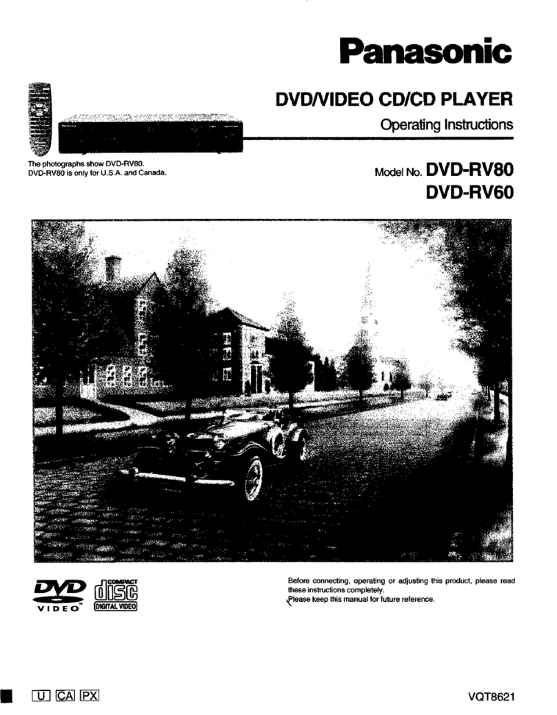 Panasonic DVD-RV80 operating instructions