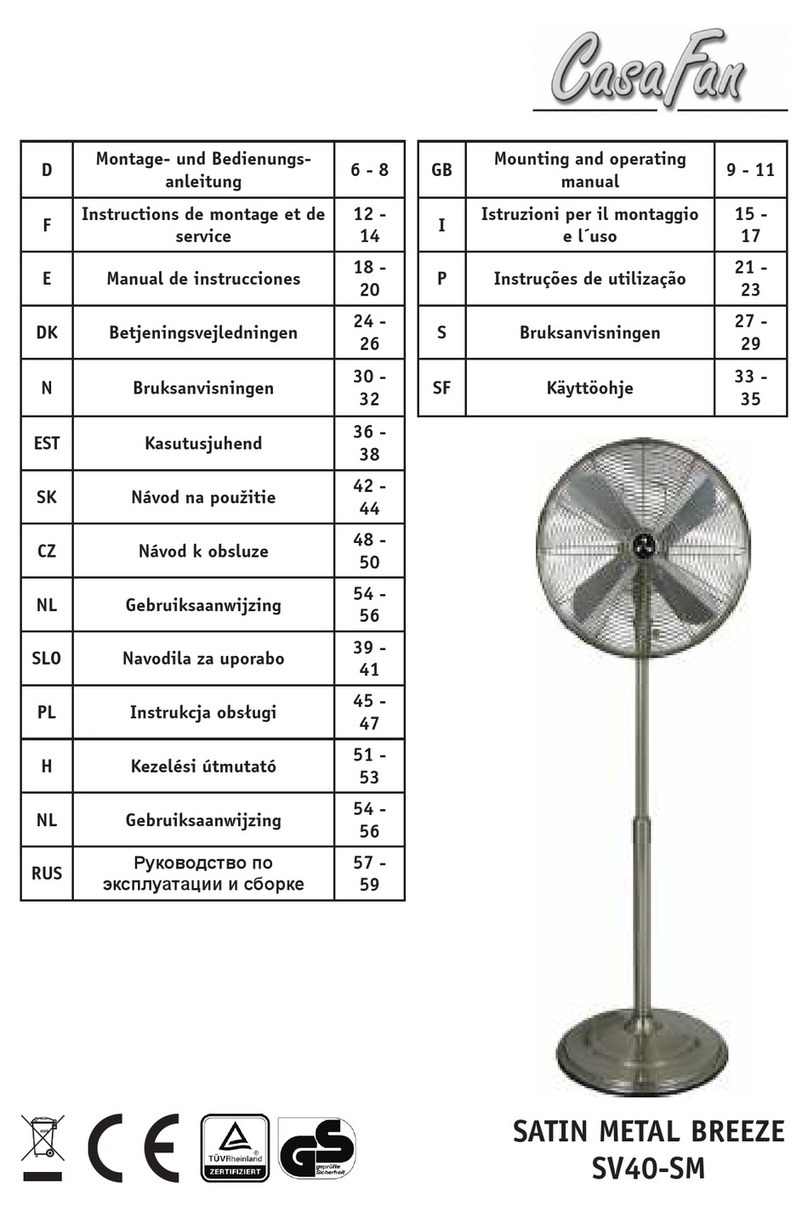Casa Fan SV40-SM Technical document