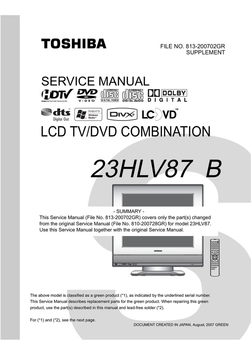 Toshiba 23HLV87 - 23" LCD TV Service manual