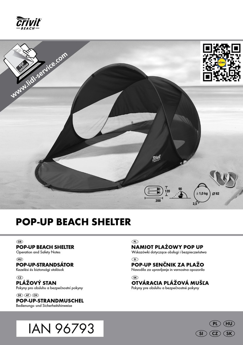 Crivit Beach 96793 Operation and safety notes