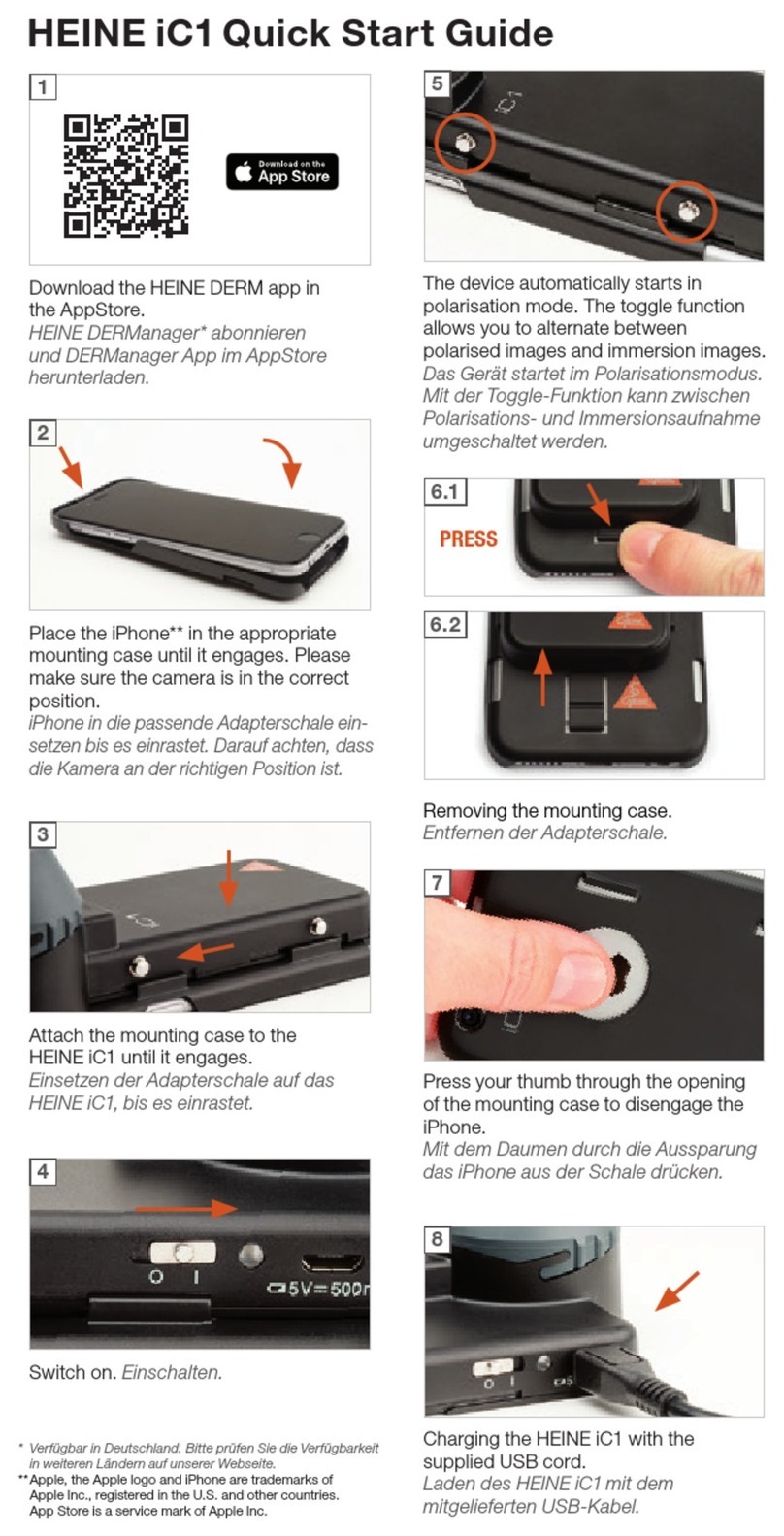 HEINE iC1 quick start guide