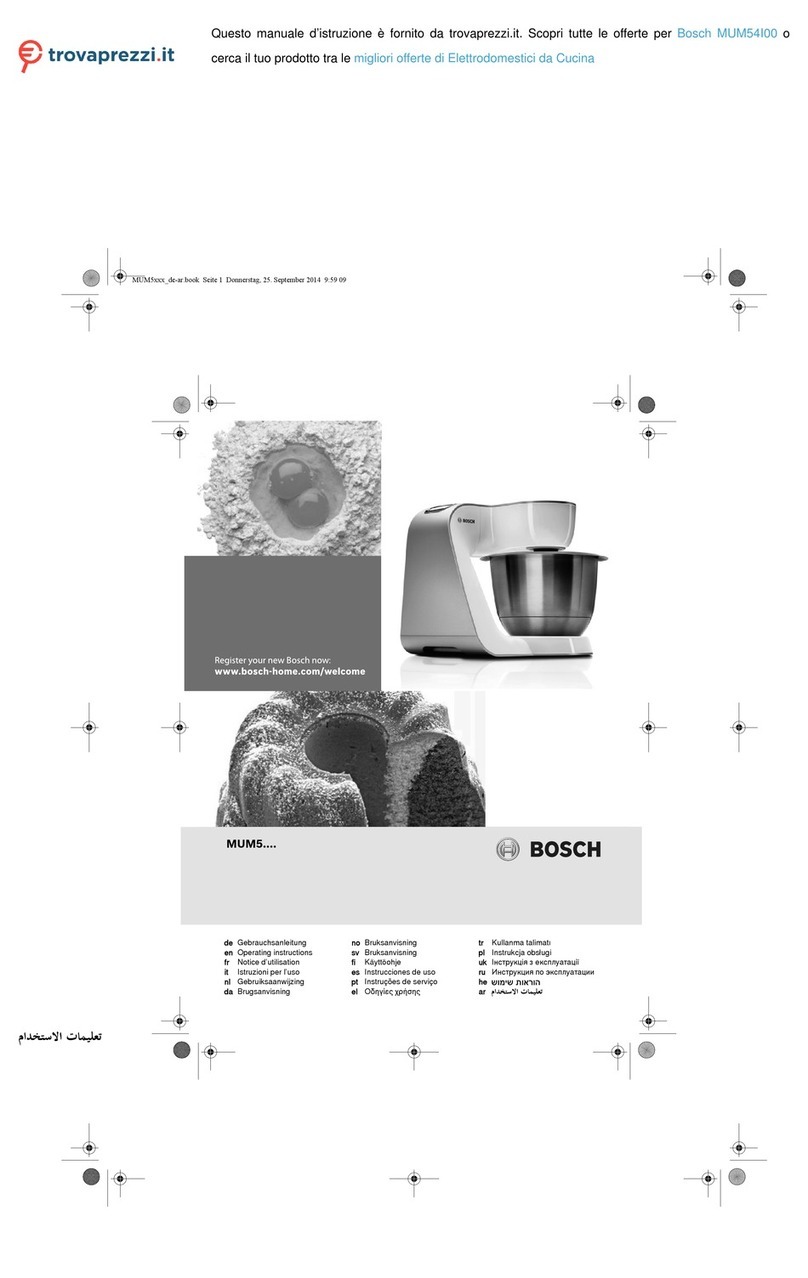 Bosch MUM5 operating instructions