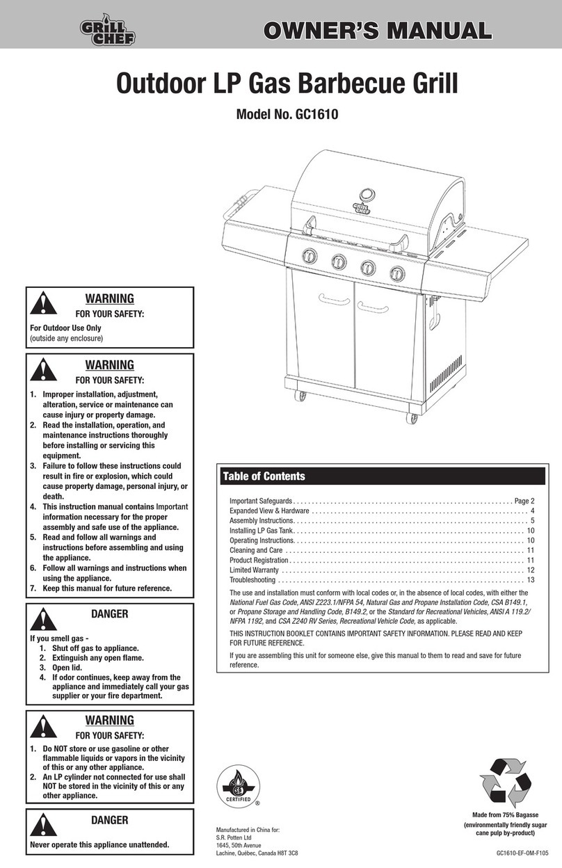 GrillChef GC1610 User manual