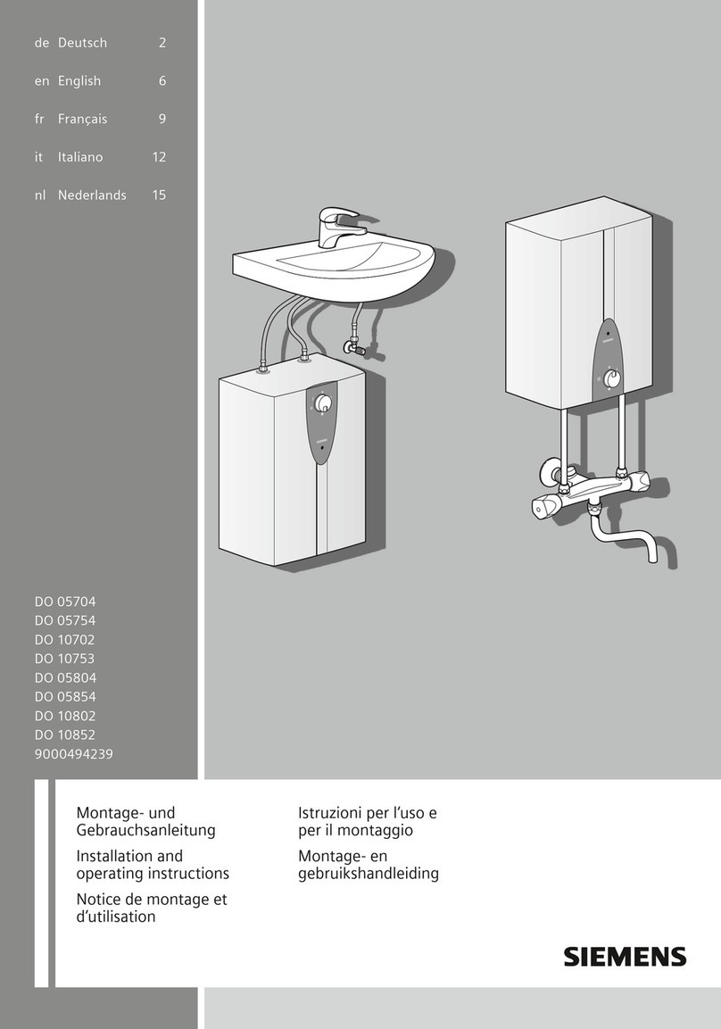 Siemens DO 05704 Installation and operating instructions