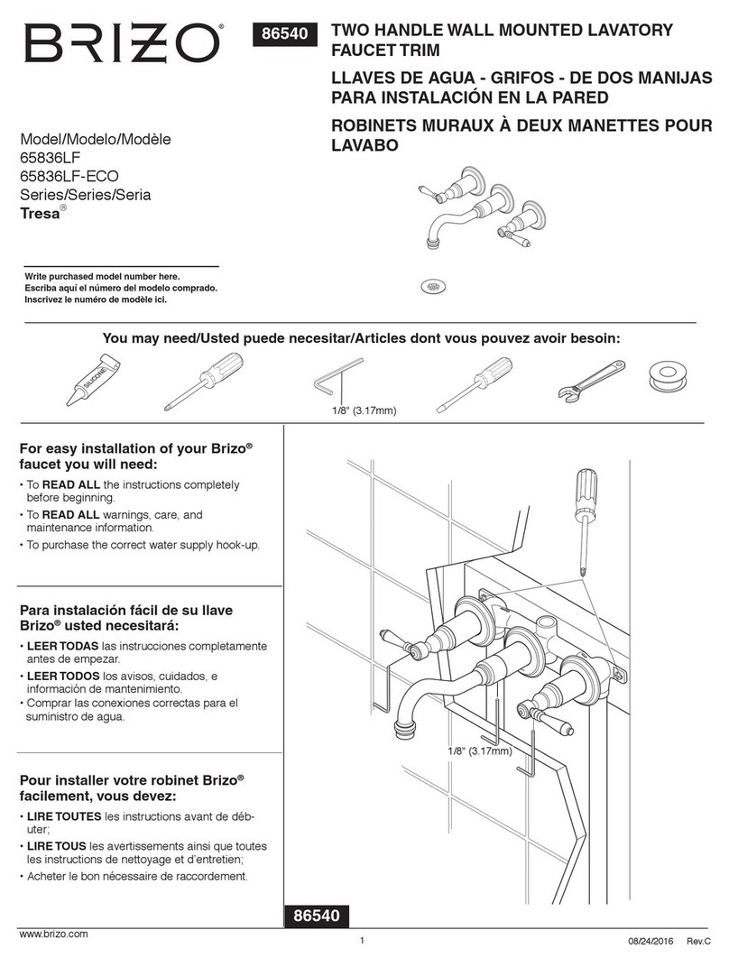Brizo Tresa 65836LF-ECO Series manual Brizo Tresa 65836LF-ECO Series manual