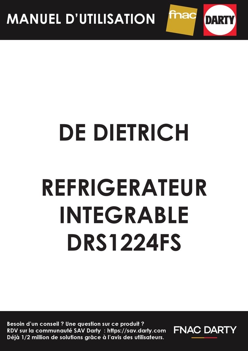DeDietrich DRS1224FS Guide to installation
