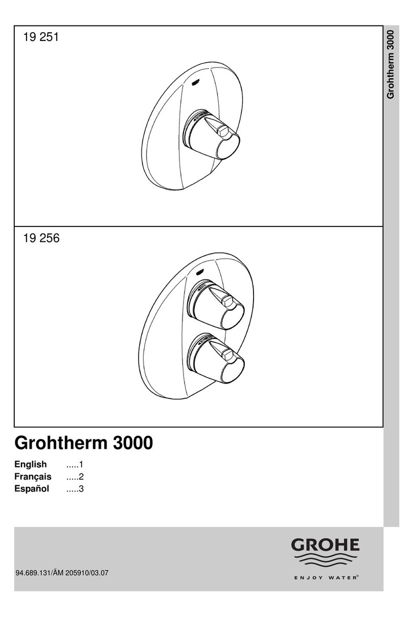 Grohe Grohtherm 3000 19 691 quick start guide
