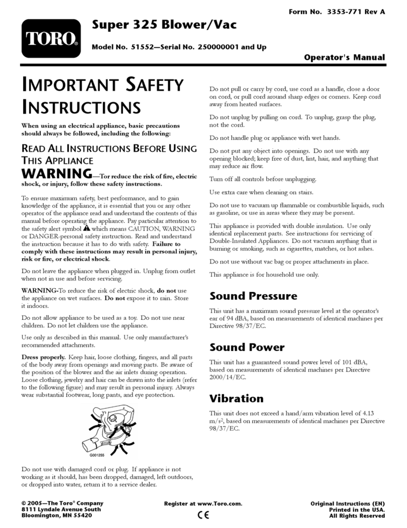 Toro Super 325 Operator's manual
